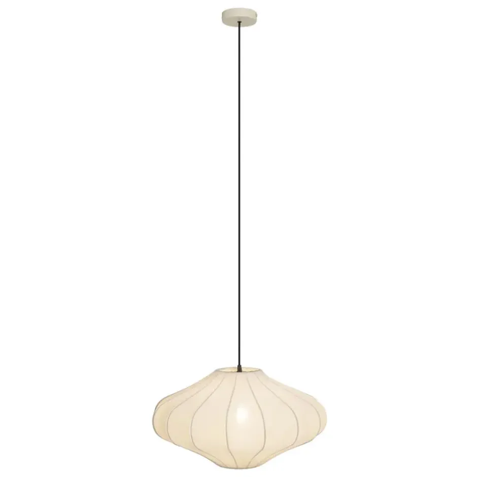 Qazqa hanglamp plu crème e27