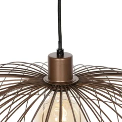 Qazqa hanglamp pua bronskleurig e27