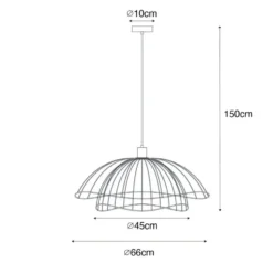 Qazqa hanglamp pua bronskleurig e27