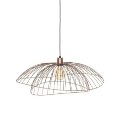 Qazqa hanglamp pua bronskleurig e27
