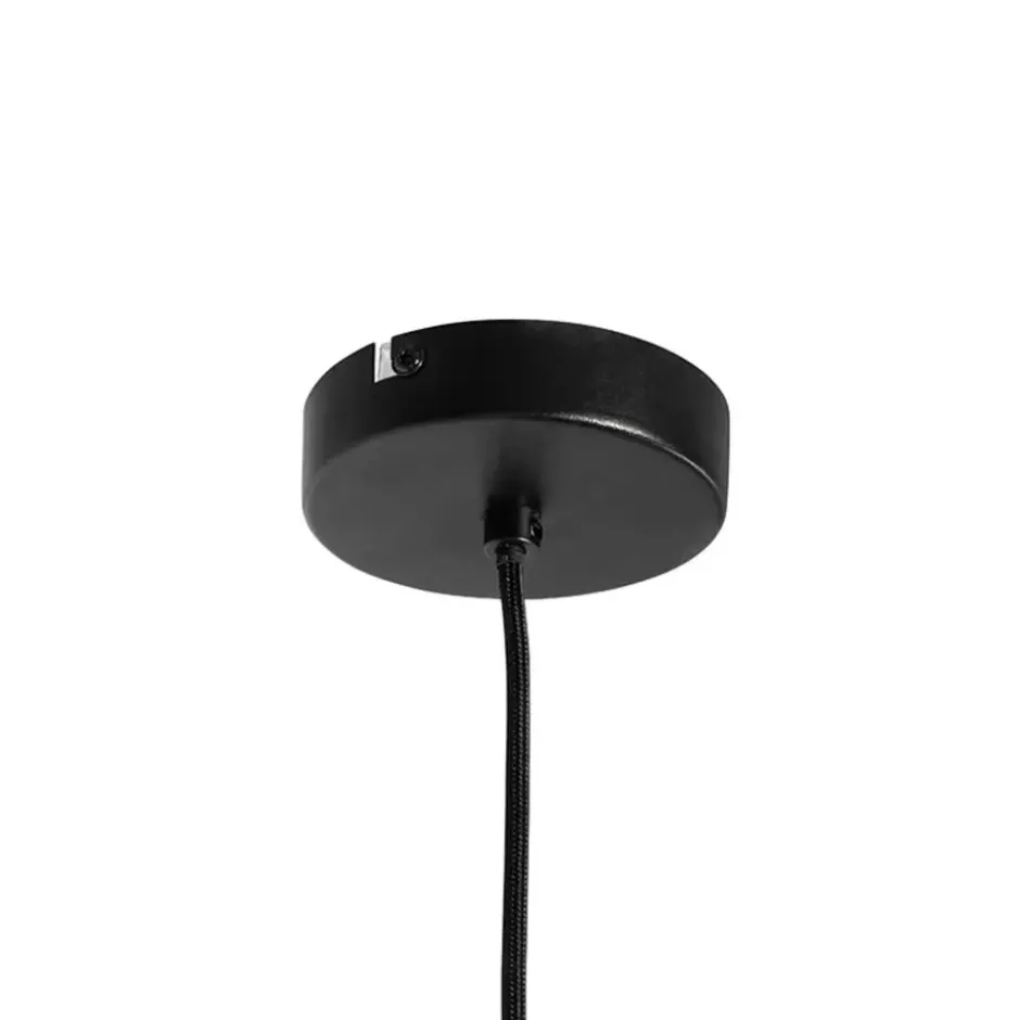 Qazqa hanglamp pua zwart e27