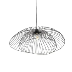 Qazqa hanglamp pua zwart e27