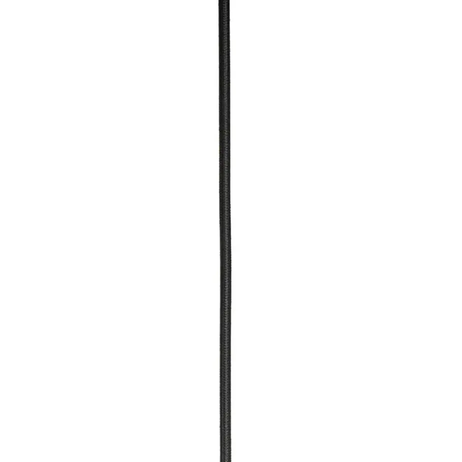 Qazqa hanglamp pua zwart e27