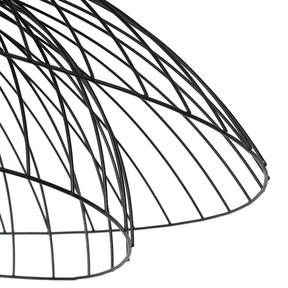 Qazqa hanglamp pua zwart e27