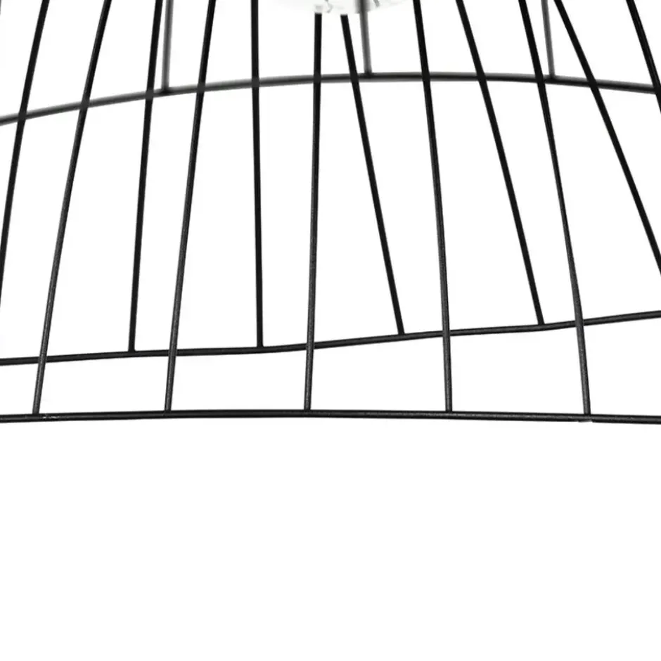 Qazqa hanglamp pua zwart e27