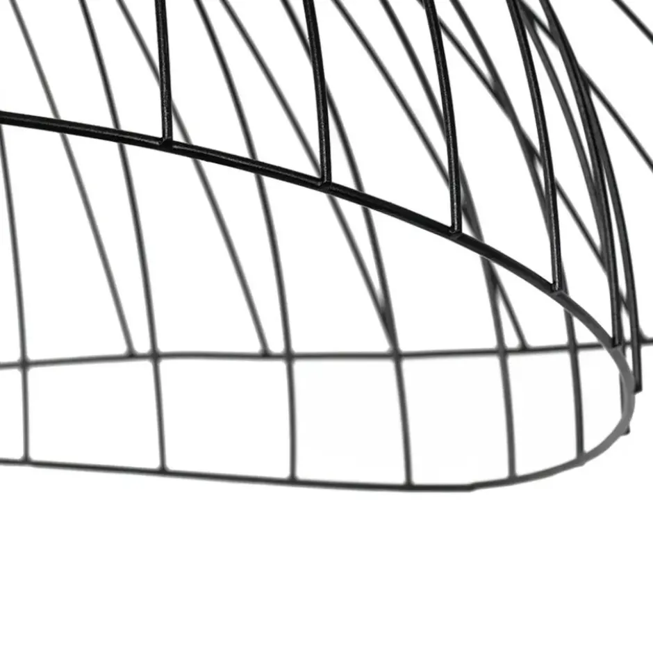 Qazqa hanglamp pua zwart e27