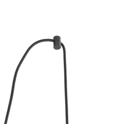 Qazqa hanglamp qara beige e27