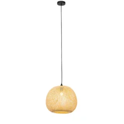 Qazqa hanglamp rafael beige e27