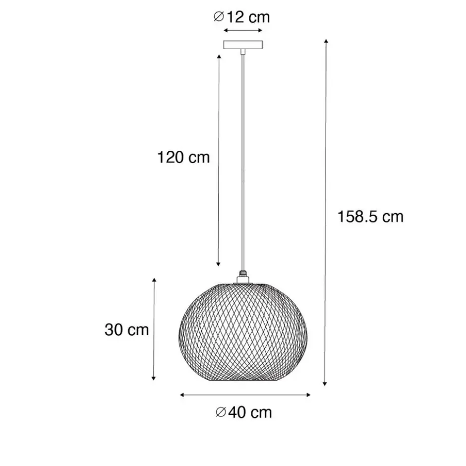 Qazqa hanglamp rafael beige e27