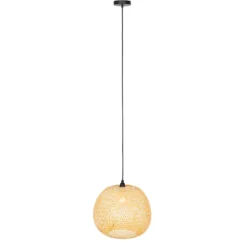 Qazqa hanglamp rafael beige e27