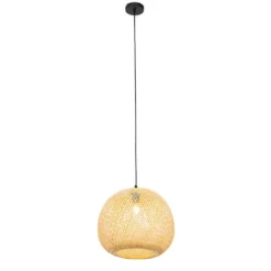 Qazqa hanglamp rafael beige e27