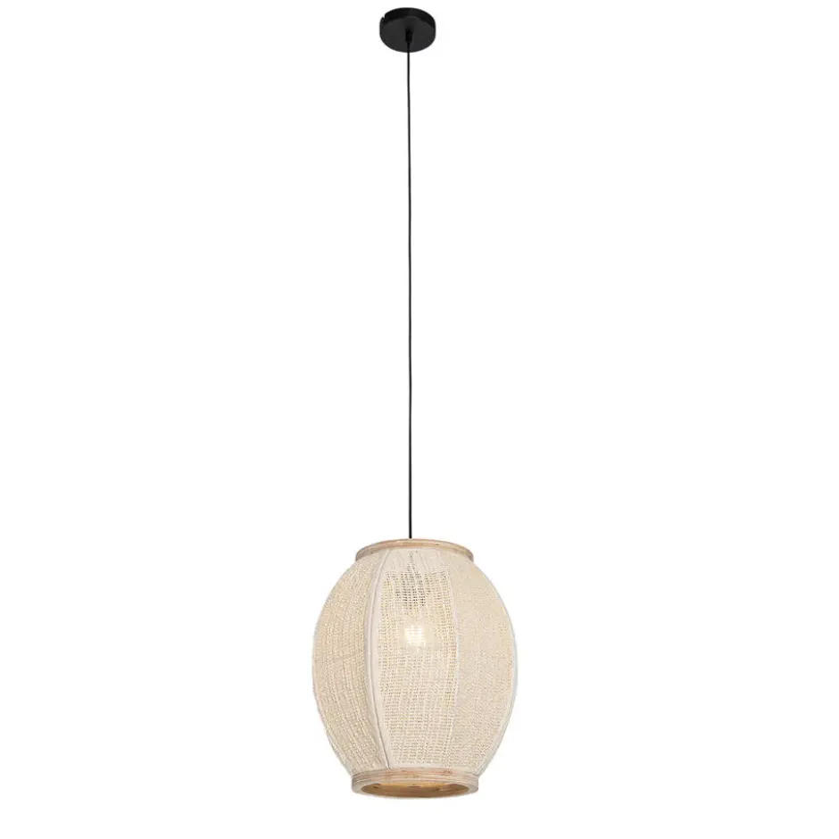 Qazqa hanglamp rob wit e27