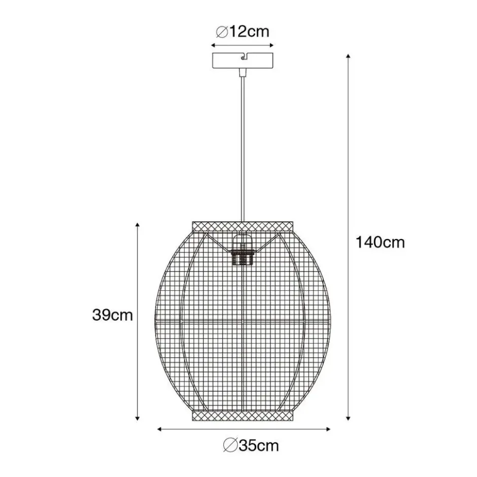 Qazqa hanglamp rob wit e27