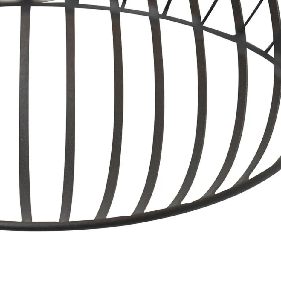 Qazqa hanglamp saffira zwart e27