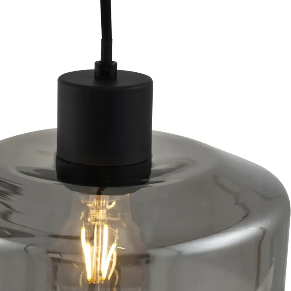 Qazqa hanglamp sheena zwart e27
