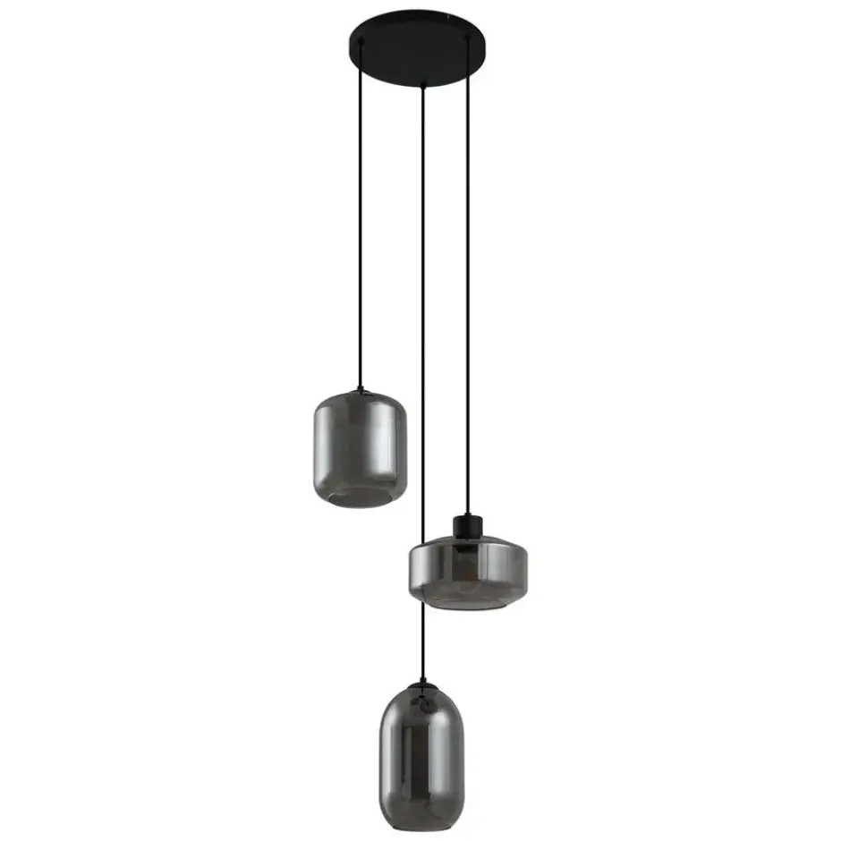 Qazqa hanglamp sheena zwart e27