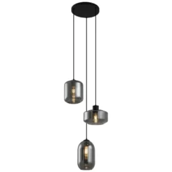 Qazqa hanglamp sheena zwart e27