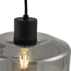 Qazqa hanglamp sheena zwart e27