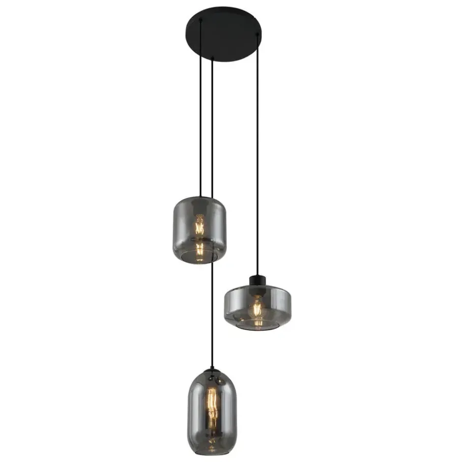 Qazqa hanglamp sheena zwart e27