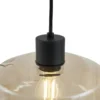 Qazqa hanglamp sheena zwart e27