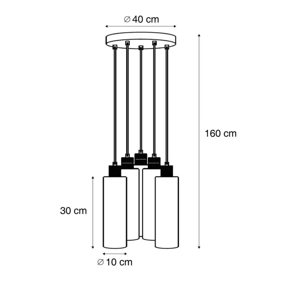 Qazqa hanglamp stavelot bronskleurig e27