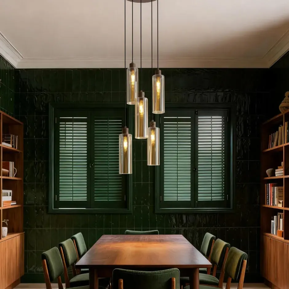 Qazqa hanglamp stavelot bronskleurig e27