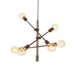 Qazqa hanglamp sydney bronskleurig e27