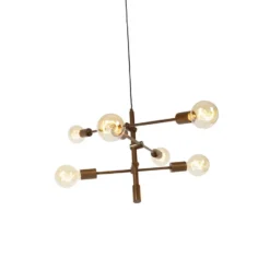 Qazqa hanglamp sydney bronskleurig e27