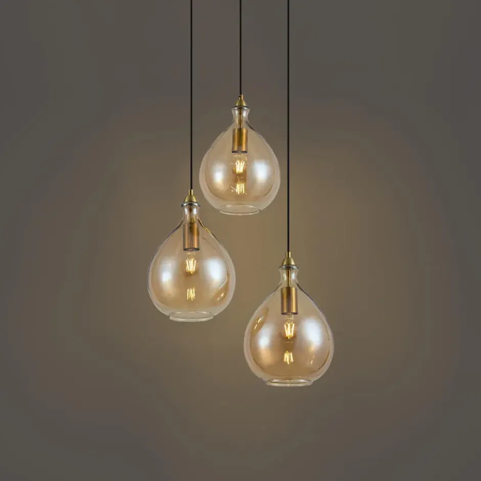 Qazqa hanglamp traditional goudkleurig e27