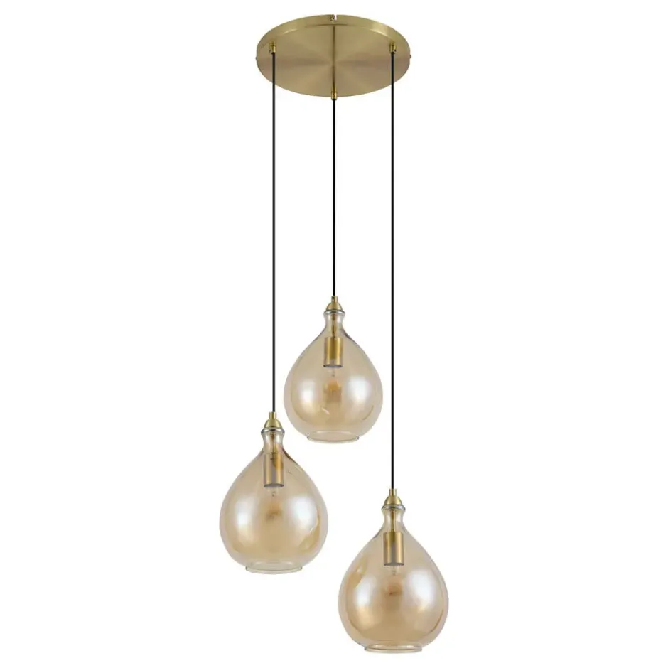 Qazqa hanglamp traditional goudkleurig e27