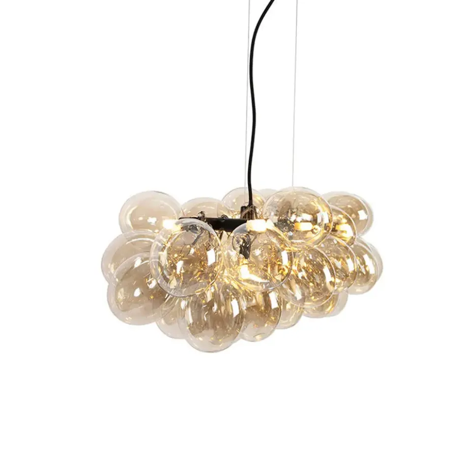 Qazqa hanglamp uvas goudkleurig g9