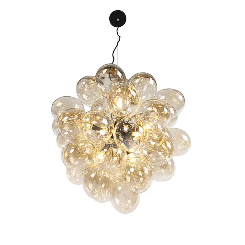 Qazqa hanglamp uvas goudkleurig g9