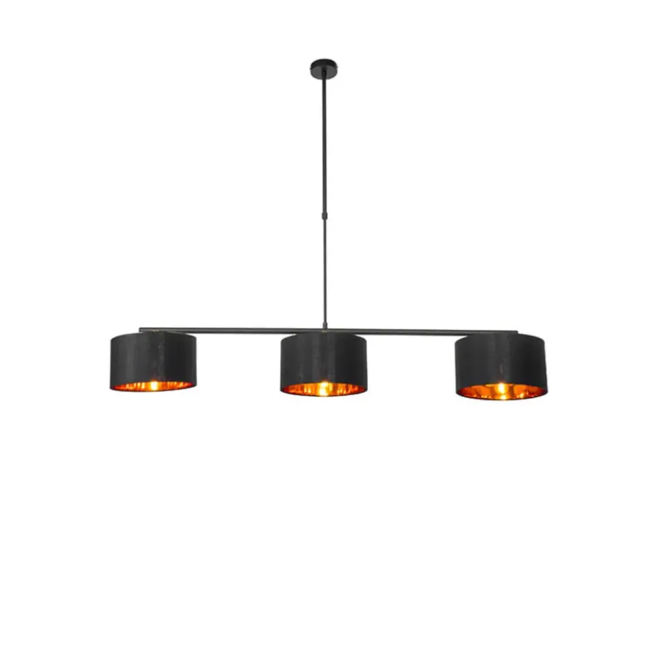 Qazqa hanglamp vt zwart e27