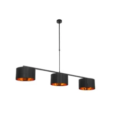 Qazqa hanglamp vt zwart e27