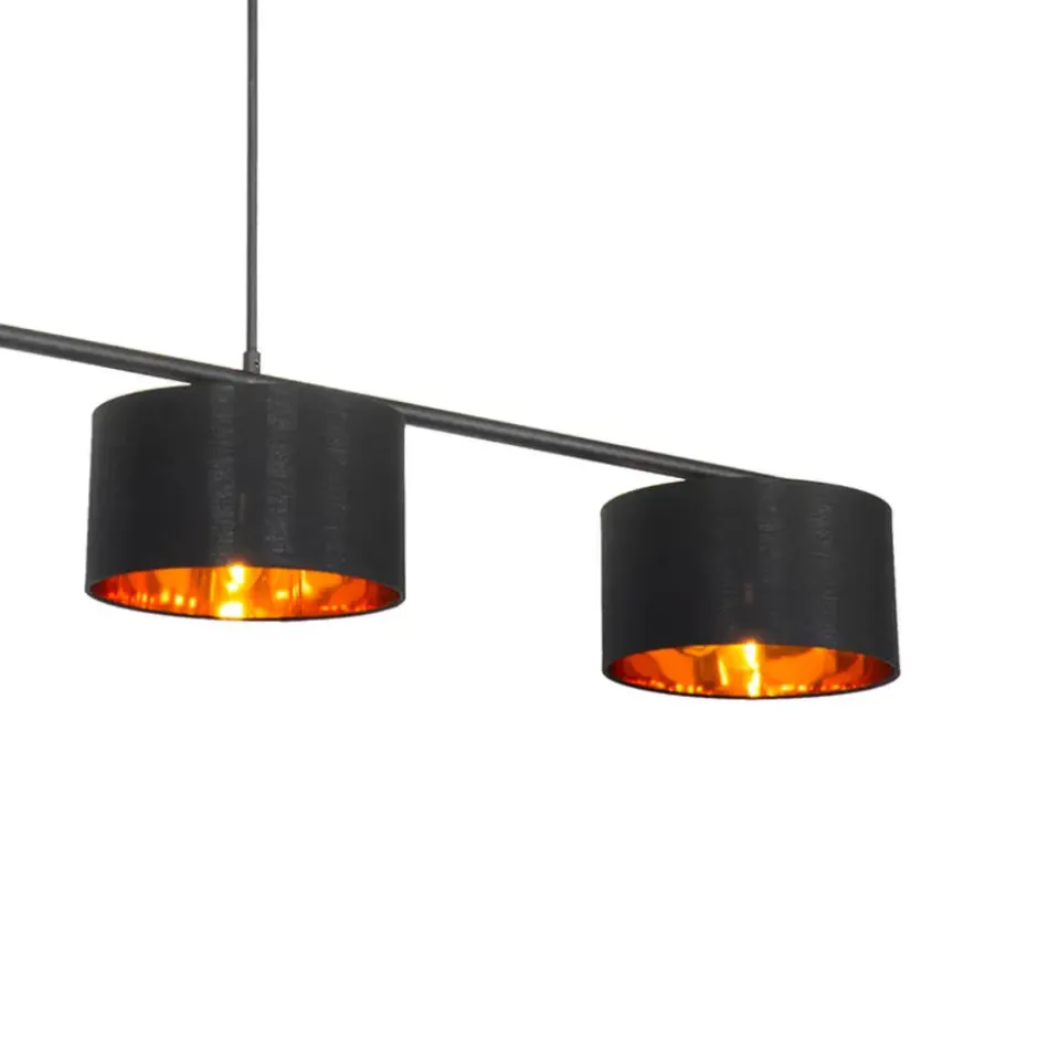 Qazqa hanglamp vt zwart e27