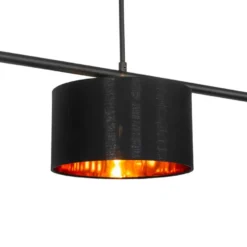 Qazqa hanglamp vt zwart e27