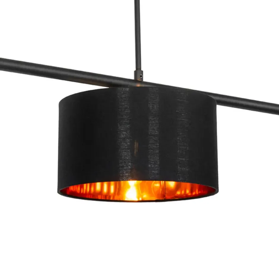 Qazqa hanglamp vt zwart e27