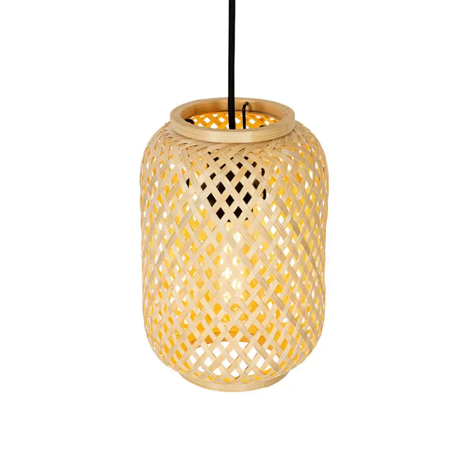 Qazqa hanglamp yvonne beige e27