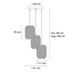 Qazqa hanglamp yvonne beige e27