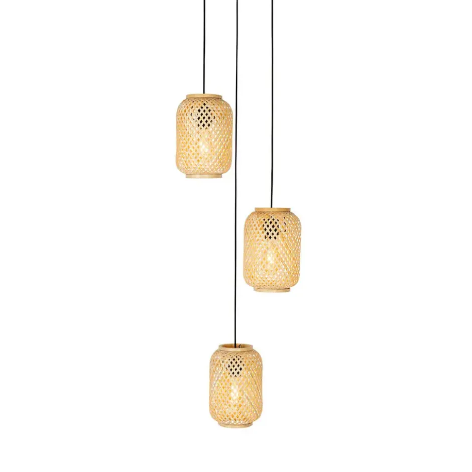 Qazqa hanglamp yvonne beige e27