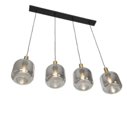 Qazqa hanglamp zuzanna grijs e27