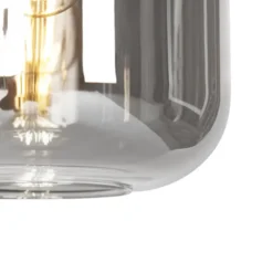 Qazqa hanglamp zuzanna grijs e27
