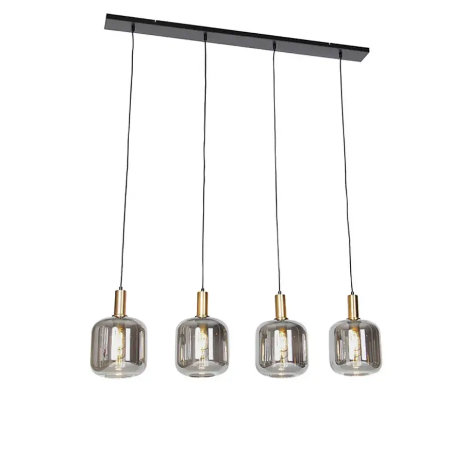 Qazqa hanglamp zuzanna grijs e27