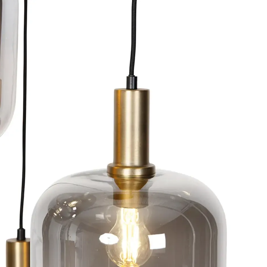 Qazqa hanglamp zuzanna grijs e27