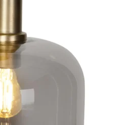 Qazqa hanglamp zuzanna grijs e27