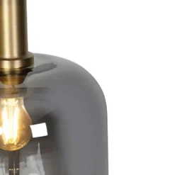 Qazqa hanglamp zuzanna grijs e27