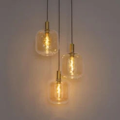 Qazqa hanglamp zuzanna oranje e27