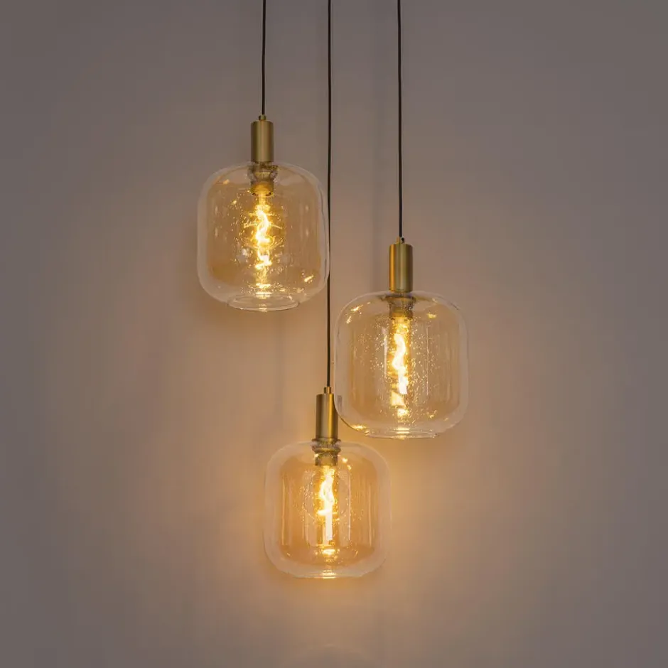 Qazqa hanglamp zuzanna oranje e27