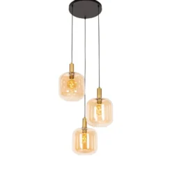 Qazqa hanglamp zuzanna oranje e27