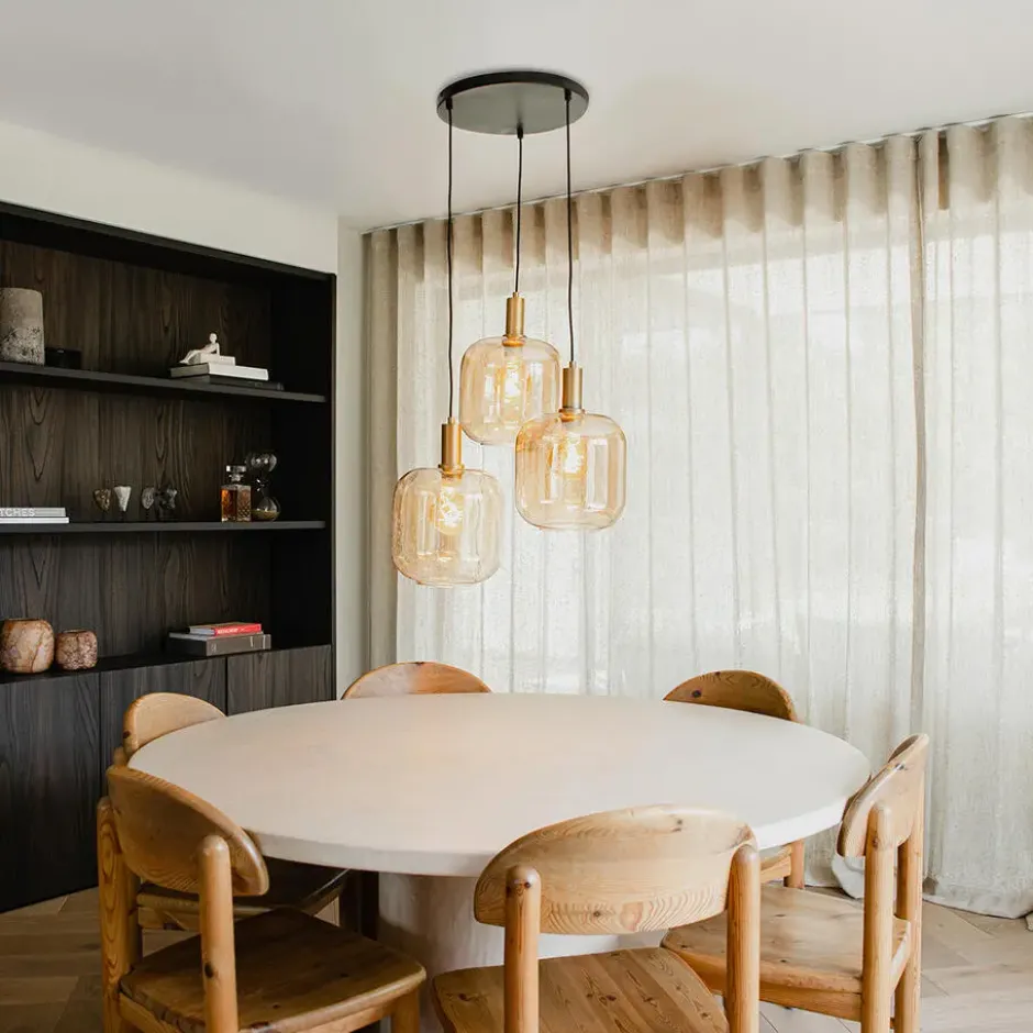 Qazqa hanglamp zuzanna oranje e27